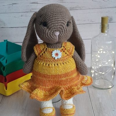 Sunny the Bunny – Handmade Crochet Toy in Yellow Dress