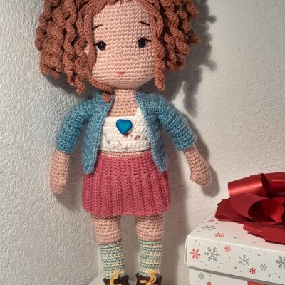 Rosie the Curly-Haired Doll – Handmade Crochet Friend