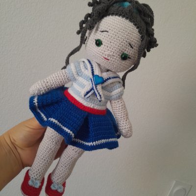 Sailor Girl – Handmade Crochet Doll