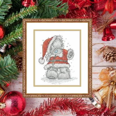 Snowy Santa Bear – PDF Cross Stitch Pattern