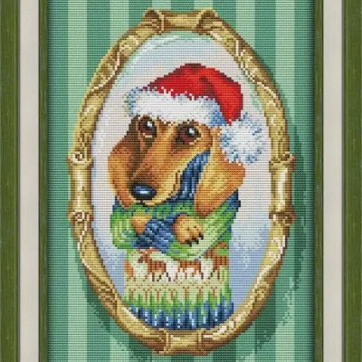 Christmas Dachshund Cross Stitch Patte…